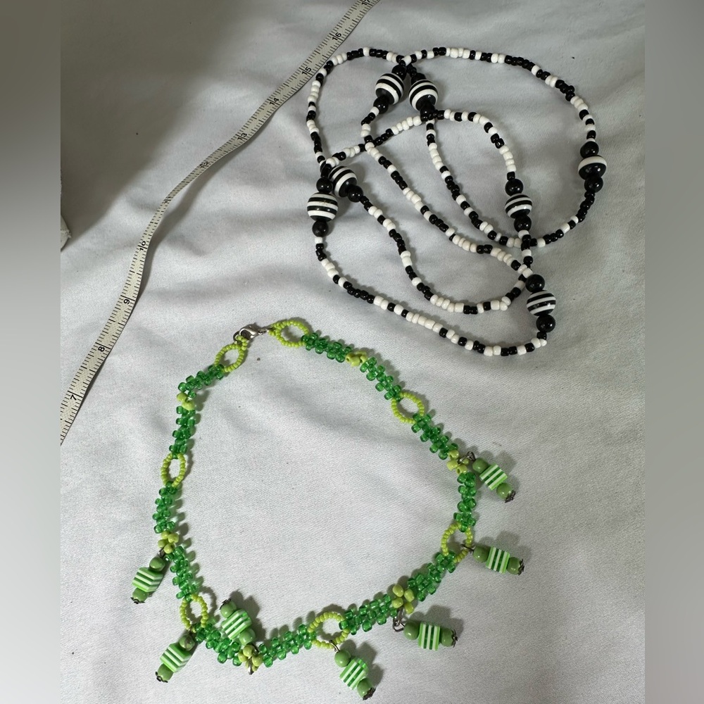 Vintage 70’s plastic bead necklaces